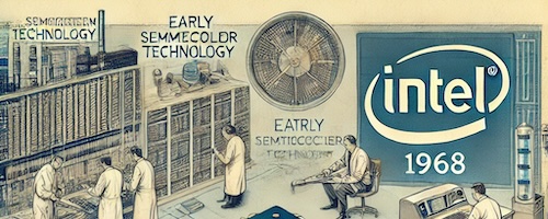 Illustration of Intel's early semiconductor technology