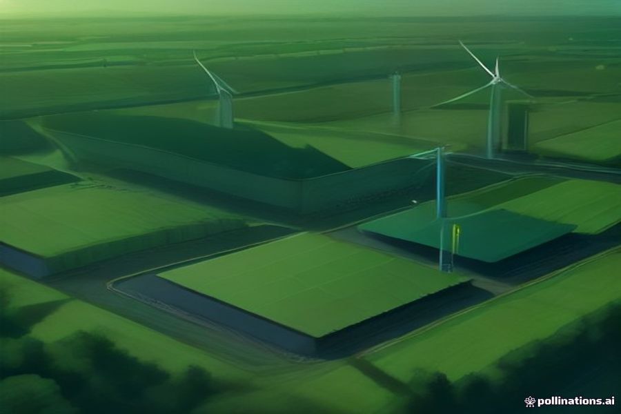 Wind turbines glowing at sunset